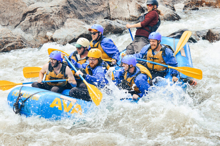 Rafters on the Arkansas River.