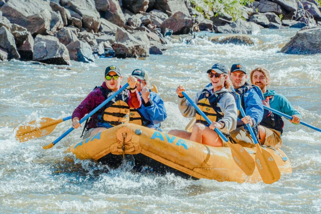 Early bird group on the river.