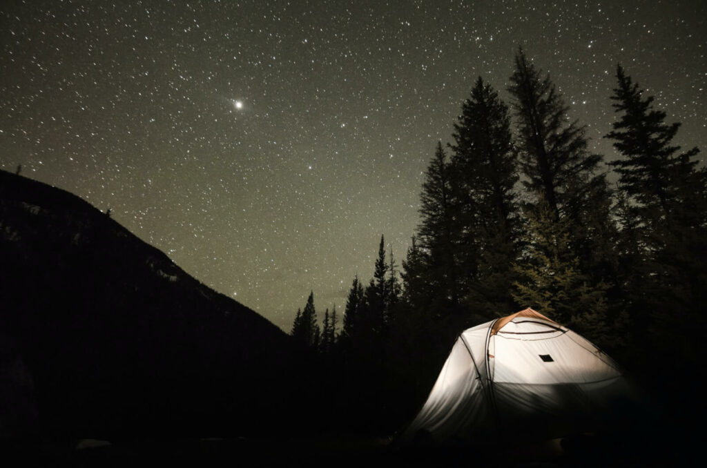 camping river side in colorado