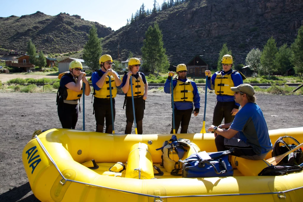 Group during safety instructions.